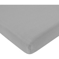 American Baby Company Fitted Mini Crib Sheet 24"" X 38"", Soft Breathable Neutral 100% Cotton Jersey Portable Sheet, Gray, For Boys And Girls, Fits Most Pack N Play And Mini Crib Mattresses