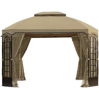 Garden Winds Replacement Canopy For Terrace Gazebo - Riplock 350 - Beige