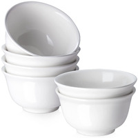 Dowan 20 Oz Ceramic Soup Bowls & Cereal Bowls - White Bowls Set Of 6 For Kitchen - Bowls For Cereal, Soup, Oatmeal, Rice, Pasta, Salad - Dishwasher & Microwave Safe