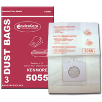 Envirocare Replacement Vacuum Cleaner Dust Bags Made To Fit Kenmore 5055 50558 Type C Sears Canisters 50104. 50012, Panasonic C-5 Mc-V150M C-19 Mc-V295H 3 Pack