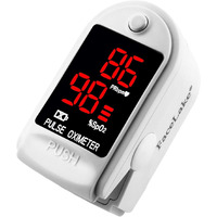 Facelake Fl400 Pulse Oximeter With Neck/Wrist Cord, Carrying Case And Batteries- White