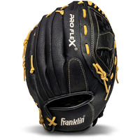 Franklin Sports Unisex Adult 12.5-Inch Franklin Sports Baseball Glove Proflex Baseball Softball Glove Baseball Fastpitch Soft, Black/Camel, 12 1 2-Inch Us