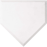 Franklin Sports Home Plate - Baseball + Softball Rubber Home Plate - Portable Throw Down Plate For Backyard Baseball, Softball, Tee Ball,White