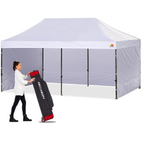 Abccanopy Heavy Duty Ez Pop Up Canopy Tent With Sidewalls 10X20,White