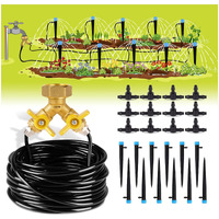 Hiraliy 50Ft Drip Irrigation Kit Plant Watering System 8X5Mm Blank Distribution Tubing Diy Automatic Irrigation Equipment Set For Garden Greenhouse Flower Bed Patio Lawn