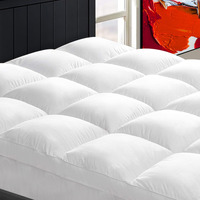 Mattress Topper California King For Back Pain, Extra Thick Mattress Pad Cover, Plush Pillow Top Overfilled With Down Alternative, Deep Elastic Pocket, White