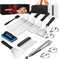 Blackstone Griddle Accessories Kit,16Pcs Flat Top Grill Accessories Set For Blackstone And Camp Chef With Spatula,Scraper,Griddle Cleaning Kit &Carry Bag,Great For Outdoor Bbq & Teppanyaki And Camping