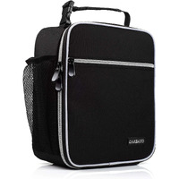 Carbato Lunch Bag, Durable Insulated Lunch Box Reusable Adults Tote Bag Lunch Bag For Men, Women, Adults (Black)