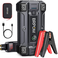 Brpom Car Jump Starter, 4000A Peak 23800Mah (Up To 10.0L Gas Or 8.0L Diesel Engine, 50 Times) 12V Auto Booster Battery Charger Jump Box With Quick Charger Smart Jump Cables