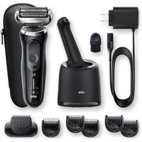 Braun Series 7 7075Cc Electric Razor For Men With Smartcare Center, Beard Trimmer, Wet & Dry, Rechargeable, Cordless Foil Shaver, Black
