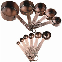 Measuring Cups And Spoons Set, Copper Measuring Cups And Spoons, Stainless Steel Measuring Cups And Spoons, 5 Measurer Cups 6 Measure Spoons, Copper Measure Cups, Copper Measuring Spoons