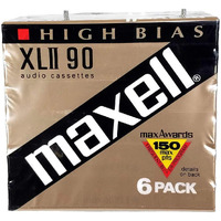 Maxell Xlii 90 Audio Cassettes High Bias 6 Pack