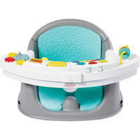 Infantino Music & Lights 3-In-1 Discovery Seat And Booster - Convertible, Infant Activity And Feeding Seat With Electronic Piano For Sensory Exploration, For Babies And Toddlers, Teal