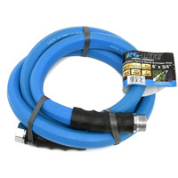 Ag-Lite Bsal3406 3/4"" X 06' Hot/Cold Water Rubber Garden Hose, 100% Rubber, Ultra-Light, Super Strong, 500 Psi, 50F To 190F Degrees, High Strength Polyester Braided
