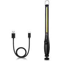 Orhomelife Magnetic Led Work Light, 24"" Usb Cable, 3300Mah Capacity, 4-Level Power Indicator Lights, 360 Pivoting Base, 20"" Pull Force, 72 Hours Of Low Brightness