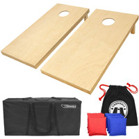 Gosports Solid Wood Premium Cornhole Set - Choose Between 4 Ft X 2 Ft Or 3 Ft X 2 Ft Game Boards, Includes Set Of 8 Corn Hole Toss Bags