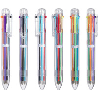 Favide 22 Pack 0.5Mm 6-In-1 Multicolor Ballpoint Pen,6-Color Retractable Ballpoint Pens For Office School Supplies Students Children Gift,Kids Party Favors