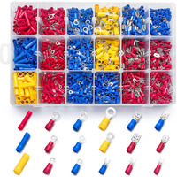 1200Pcs Electrical Connector Kit-Sopoby Automotive Insulated Crimpterminals Connectors For Wiring Mixed Ring Fork Spade Butt Connector Set