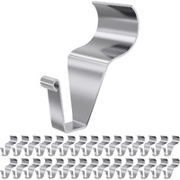Muakioy No Hole Vinyl Siding Hooks, 30 Pack Heavy Duty Vinyl Siding Clips Hangers, No Drill Needed Horizontal Gap Vinyl Siding Wall Mount Stainless Steel Hooks For Hanging