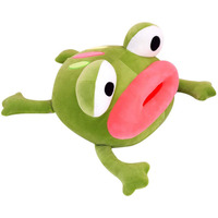 Cazoyee Soft Frog Plush Stuffed Animal, Funny Frog Snuggly Hugging Pillow, Frog Cute Plushie Toy Gift For Kids, Cuddly Frog Plushies Decoration,10""