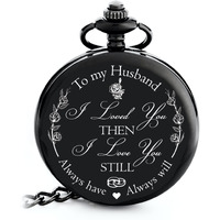 Fj Frederick James Anniversary Gift's For Him I Anniversary Gift' For Husband - Engraved To My Husband Pocket Watch | I Love You Gift For Husband For Birthday I Valentines I Anniversary For Men