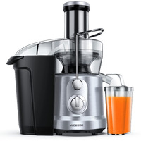 Acezoe Juicer Machines 1300W Juicer Vegetable And Fruit, Power Juicers Extractor With 3"" Feed Chute, Centrifugal Juicer With High Juice Yield, Easy To Clean&Bpa-Free, Dishwasher Safe-Silver
