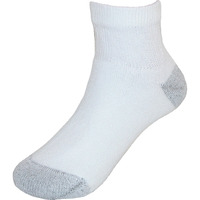 Hanes Ultimate Boys' 6-Pack Ankle Socks, White, 9 - 2 1/2 Medium