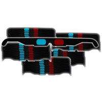 3D Glasses Red And Cyan Anaglyph Cardboard Black Frame - 50 Pairs - Internet, Youtube, Movies, Print - Ships Flat