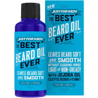 Just For Men The Best Beard Oil Ever, Supports Growth, Made With Vitamin E, Eucalyptus, Rosemary, And Jojoba Oil, Smoothes And Softens Without Clogging Pores, Light & Nongreasy, 1 Fl Oz