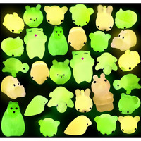 Outee 30 Pcs Mochi Animals Toys Glow In The Dark Mochi Toys Mini Stress Relief Toys Mochi Cat Relief Stress Toys Easter Gifts