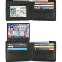 Himi Wallet For Men-Genuine Leather Rfid Blocking Bifold Stylish Wallet With 2 Id Window (Vintage Black)