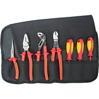 Knipex 7 Pc Pliers/Screwdriver Tool Set, 1000V, Nylon Pouch