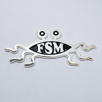 5.2"" Solid Metal Flying Spaghetti Monster Car Emblem