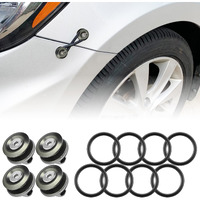Rolling Gears Jdm Bumper Quick Release Front Rear Bumper Fasteners, 4 Piece (Gray), 8 X O-Ring