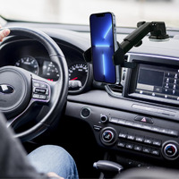 Fast Track Usa 360 Car Phone Mount Holder Adjustable Long Neck One Touch Car Cell Phone Mount Holder For Windshield Dashboard And Office Desk. Compatible With Any Smartphone