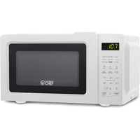 Commercial Chef 0.7 Cubic Foot Microwave With 10 Power Levels, Small Microwave With Pull Handle, 700W Countertop Microwave Up To 99 Minute Timer And Digital Display, White