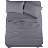 Utopia Bedding Queen Bed Sheets Set - 4 Piece Bedding - Brushed Microfiber - Shrinkage And Fade Resistant - Easy Care (Queen, Grey)