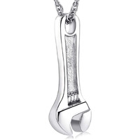 Shajwo Cremation Wrench Urn Necklace Ashes Jewelry For Women Men Keepsake Pendant Memorial Locket Ash Holder