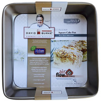 David Burke Kitchen Commerical Weight Bronze Square Cake Pan 9 X 9 X 2 Inches
