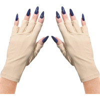 Maniglovz - The Original Upf 50+ Uv Light Protective Nail Gloves | Gel Manicure Gloves And Anti Uv Fingerless Gloves For Women | Can Be Used As Sun Protection Gloves For Driving | Nude