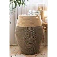 Goodpick Tall Laundry Hamper | Woven Jute Rope Dirty Clothes Hamper Modern Hamper Basket Large In Laundry Room, 25.6"" Height