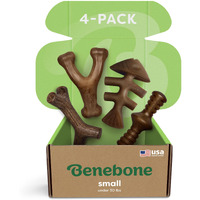 Benebone Small 4-Pack Dog Chew Toys For Aggressive Chewers, Made In Usa, 30Lbs And Under