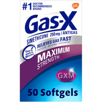 Gas-X Maximum Strength Gas Relief Softgels With Simethicone 250 Mg For Bloating Relief - 50 Count
