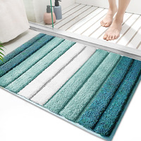 Silipacks Bathroom Rugs 20""X32"" Non-Slip Microfiber Carpet, Machine Washable Quick Dry Bath Mats For Bathroom, Bedroom And Kithchen -Turquoise