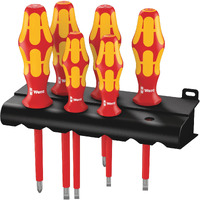 Wera - 5006145001 Kraftform Plus 160I/6 Insulated Professional Screwdriver Set, 6-Piece