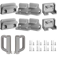 Grenfu Retractable Baby Gate Replacement Parts Kit Grey Pet Gate Full Set Wall Mounting Hardware With Brackets Anchors And Screws