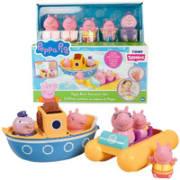 Toomies Peppa Pig Bath Toys - Peppas Boat Adventure Bath Toy Set - Includes 2 Boat Toys And 5 Peppa Pig Figures - Peppa Pig Toy Boats - Toddler Bath Toys For 18 Months And Up