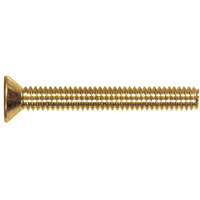 The Hillman Group 45272 6-32 X 3-Inch Flat Head Slotted Machine Screw, Brass, 20-Pack