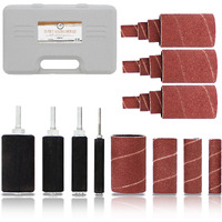 Dct 1/4 Inch Drive Drill Press Sanding Drum Kit - Rubber Sanding Drums (0.5-1.5 Inch) And Spindle Sander Sleeves, 20Pc
