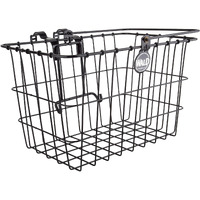 Wald 3133 Front Quick Release Bicycle Basket With Bolt On Clamp (14.5 X 9.5 X 9, Black)
